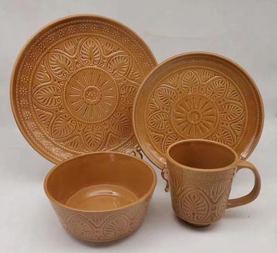 Stoneware 16 pcs Dinner set -EBC-05